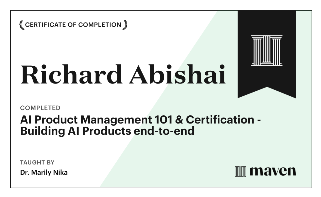 AI Product Management Certification